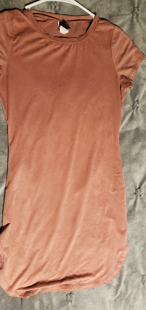 Suede mauve color dress